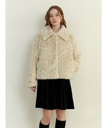 KINDABABY（カインダベイビー）の「rosie fur jacket - cream（ムートンコート）」