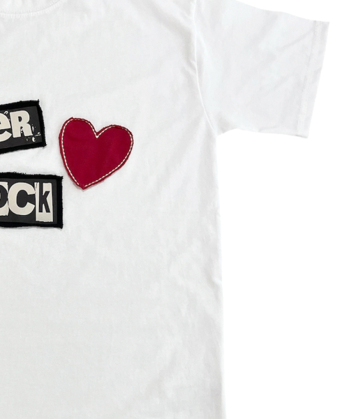 SK8ER ROCK（スケーターロック）の「Love Rock Patchwork T-shirt ((white))（Tシャツ/カットソー・レディース・その他・S/L/M）」の5枚目の写真