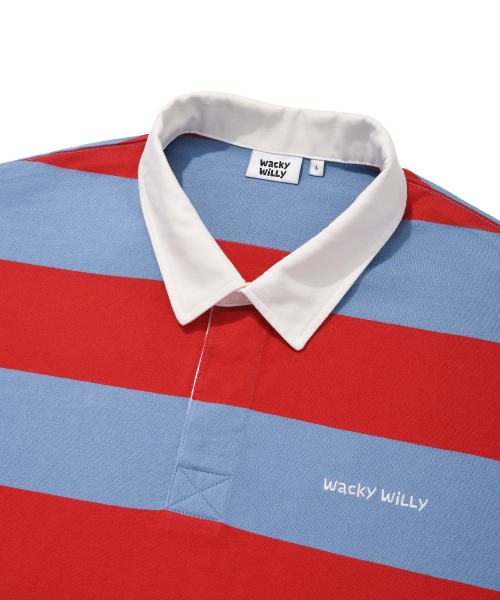 Wacky WiLLy(ワッキーウィリー)の「ストライプカラー ロングスリーブTシャツ ネイビー(ポロシャツ・レディース・その他・SMALL/MEDIUM/LARGE)」の4枚目の写真