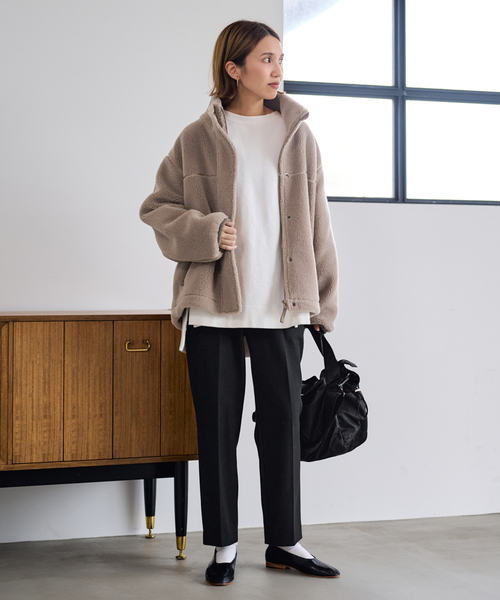 FRAMeWORK(フレームワーク)の「≪追加≫T/R両面起毛パンツ 4(スラックス・レディース・ブラック/チャコールグレー・34/36/38/40)」の3枚目の写真