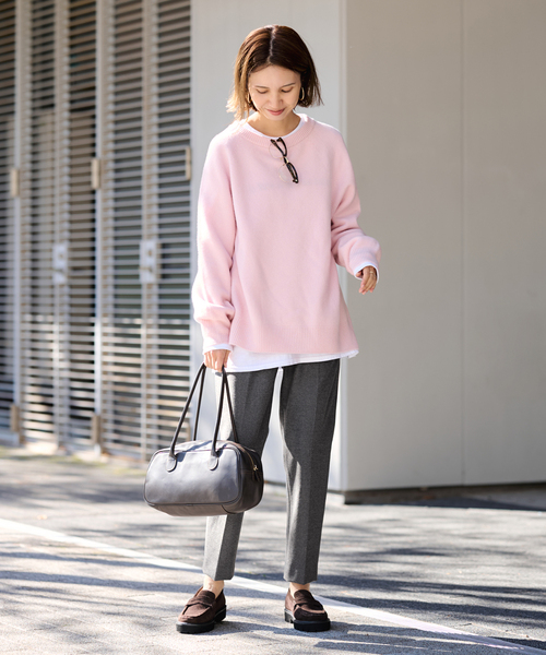 FRAMeWORK(フレームワーク)の「≪追加≫T/R両面起毛パンツ 4(スラックス・レディース・ブラック/チャコールグレー・34/36/38/40)」の6枚目の写真