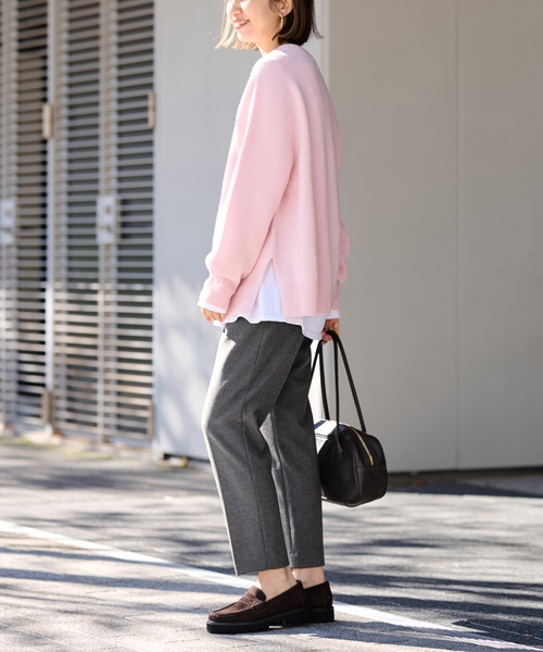 FRAMeWORK(フレームワーク)の「≪追加≫T/R両面起毛パンツ 4(スラックス・レディース・ブラック/チャコールグレー・34/36/38/40)」の7枚目の写真