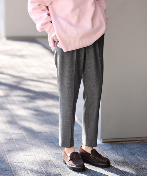 FRAMeWORK(フレームワーク)の「≪追加≫T/R両面起毛パンツ 4(スラックス・レディース・ブラック/チャコールグレー・34/36/38/40)」の9枚目の写真