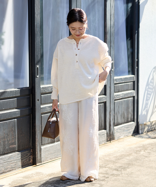 JOURNAL STANDARD(ジャーナルスタンダード)の「《追加》シアーレースレイヤードパンツ(その他パンツ・レディース・ホワイト/ブラック/ベージュ・FREE)」の7枚目の写真