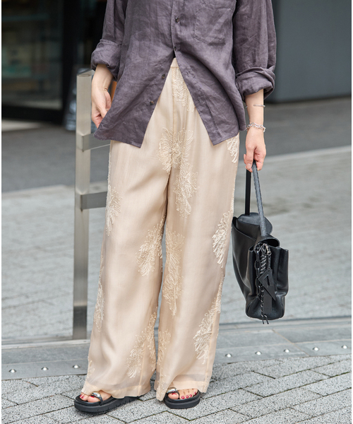JOURNAL STANDARD(ジャーナルスタンダード)の「《追加》シアーレースレイヤードパンツ(その他パンツ・レディース・ホワイト/ブラック/ベージュ・FREE)」の13枚目の写真