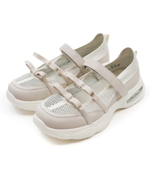 VIVIAN(ヴィヴィアン)の「エアー底レースアップスニーカー(スニーカー・レディース・ベージュ/ブラック・25/24/23)」の18枚目の写真