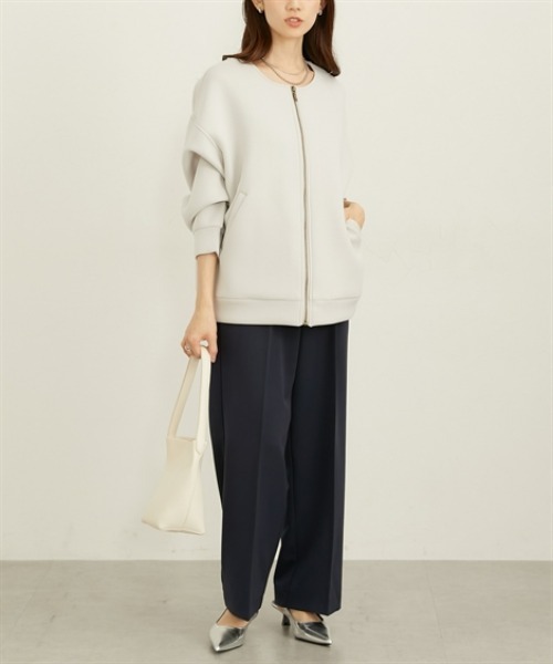 nissen（ニッセン）の「きれいめダンボールノーカラージャケット（その他アウター・レディース・ブラック/グレー・LL/L/M）」の9枚目の写真