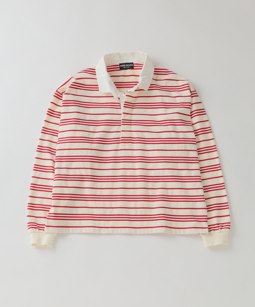 JOURNAL STANDARD(ジャーナルスタンダード)の「HARDIN KNITWEAR / ハーディンニットウェア ラグビー シャツ(Tシャツ/カットソー・メンズ・ブラウン/アイボリー/ライトブルー・MEDIUM/LARGE)」の4枚目の写真