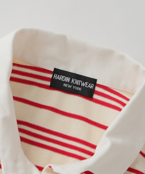 JOURNAL STANDARD(ジャーナルスタンダード)の「HARDIN KNITWEAR / ハーディンニットウェア ラグビー シャツ(Tシャツ/カットソー・メンズ・ブラウン/アイボリー/ライトブルー・MEDIUM/LARGE)」の7枚目の写真