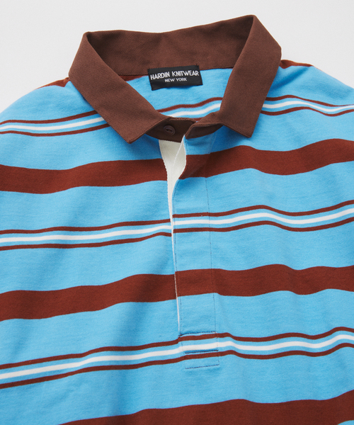 JOURNAL STANDARD(ジャーナルスタンダード)の「HARDIN KNITWEAR / ハーディンニットウェア ラグビー シャツ(Tシャツ/カットソー・メンズ・ブラウン/アイボリー/ライトブルー・MEDIUM/LARGE)」の12枚目の写真