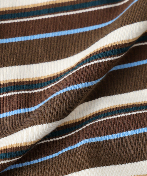 JOURNAL STANDARD(ジャーナルスタンダード)の「HARDIN KNITWEAR / ハーディンニットウェア ラグビー シャツ(Tシャツ/カットソー・メンズ・ブラウン/アイボリー/ライトブルー・MEDIUM/LARGE)」の15枚目の写真