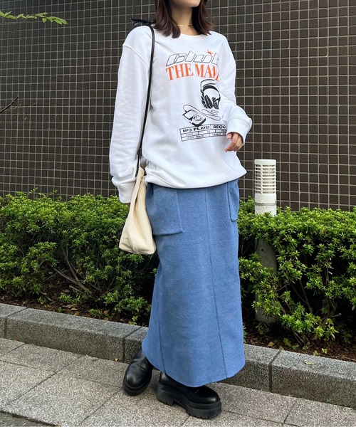 spiritoso(スピリトーゾ)の「CLUBTHEMANIAヘッドフォンプリント裏毛トレーナー(スウェット・レディース・ホワイト/ブラック/杢グレー・FREE)」の10枚目の写真