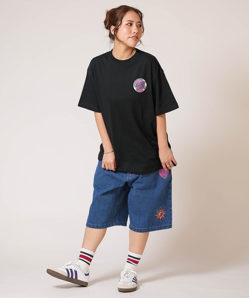 SANTA CRUZ(サンタクルーズ)の「SANTA CRUZ/サンタクルーズ デニムハーフパンツ レディース HEARTFUL DENIM SHORTS ムラサキ限定 502262531(その他パンツ・レディース・ピンク/インディゴブルー・L/M)」の7枚目の写真