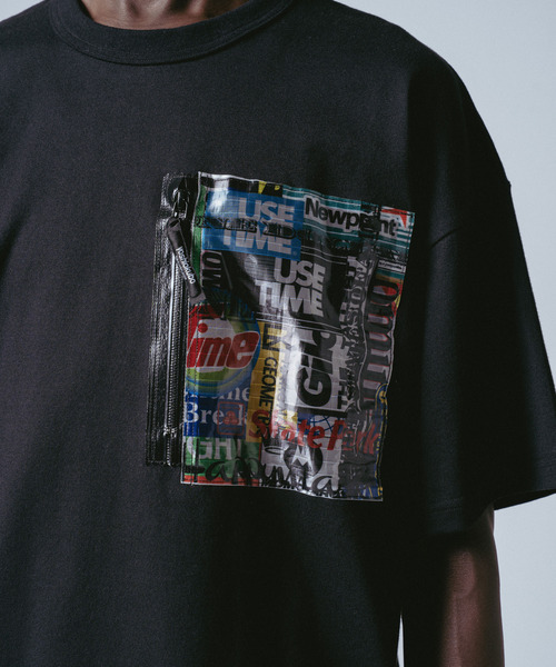 yoshiokubo（ヨシオクボ）の「yoshiokubo ヨシオクボ / MULTI-LOGO FILM PK S/S T マルチロゴフィルムプリントTシャツ / YKS26112（Tシャツ/カットソー・メンズ・ブラック/ホワイト・3/2/1）」の2枚目の写真