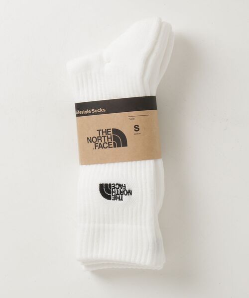 THE NORTH FACE(ザノースフェイス)の「【THE NORTH FACE】TNF Logo 2P Crew(ソックス/靴下・メンズ・ホワイト/ブラック・LARGE/MEDIUM)」の1枚目の写真