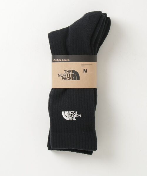THE NORTH FACE(ザノースフェイス)の「【THE NORTH FACE】TNF Logo 2P Crew(ソックス/靴下・メンズ・ホワイト/ブラック・LARGE/MEDIUM)」の2枚目の写真