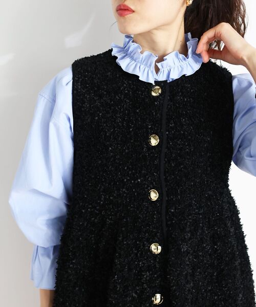 le.coeur blanc(ルクールブラン)の「TORRAZZO DONNA別注バタフライヤーンベスト(ベスト・レディース・ベージュ/ブラック・38)」の9枚目の写真