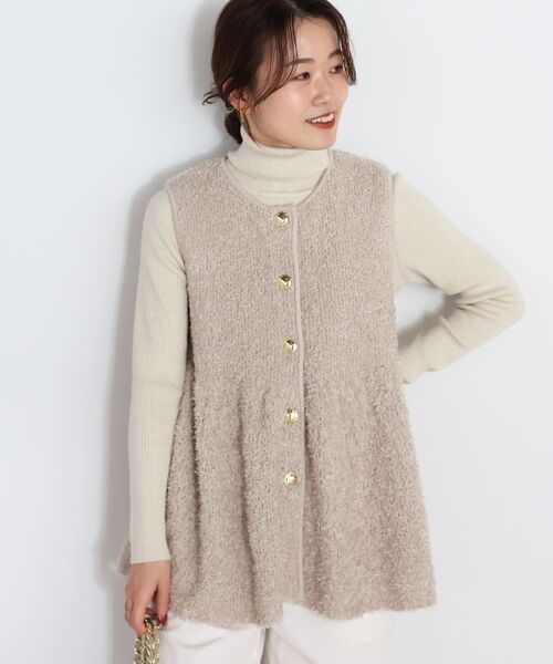 le.coeur blanc(ルクールブラン)の「TORRAZZO DONNA別注バタフライヤーンベスト(ベスト・レディース・ベージュ/ブラック・38)」の16枚目の写真