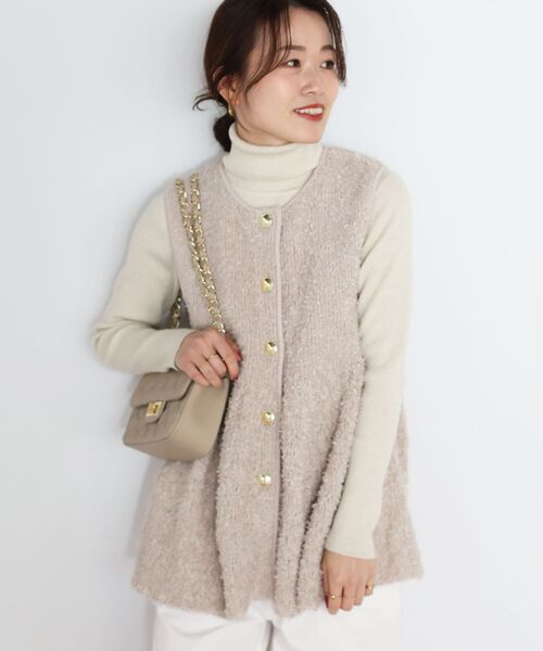 le.coeur blanc(ルクールブラン)の「TORRAZZO DONNA別注バタフライヤーンベスト(ベスト・レディース・ベージュ/ブラック・38)」の18枚目の写真