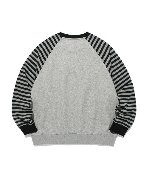 NICE GHOST CLUB（ナイスゴーストクラブ）の「STRIPE 3STAR RAGLAN SWEATSHIRTS_GREY(NG2GSUM440A)（スウェット・レディース・グレー・SMALL/MEDIUM）」の3枚目の写真