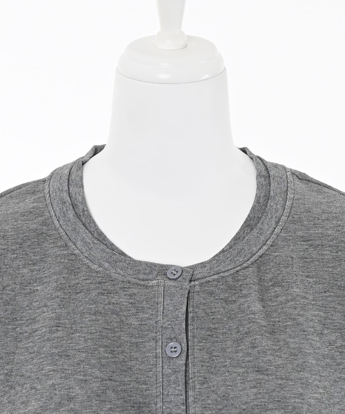 Narcissus(ナルシス)の「袖リボンカーディガン/ドッキング(カーディガン/ボレロ・レディース・グレー/ブラック・FREE)」の6枚目の写真