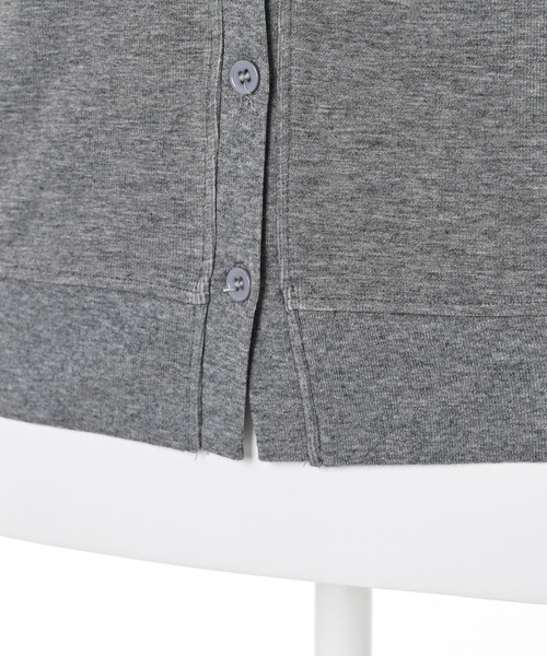 Narcissus(ナルシス)の「袖リボンカーディガン/ドッキング(カーディガン/ボレロ・レディース・グレー/ブラック・FREE)」の8枚目の写真