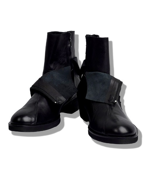 NO ID.(ノーアイディ)の「mko13388-レイヤードヒールブーツ(858208-407F)(ブーツ・メンズ・ブラック・44/42/40)」の11枚目の写真