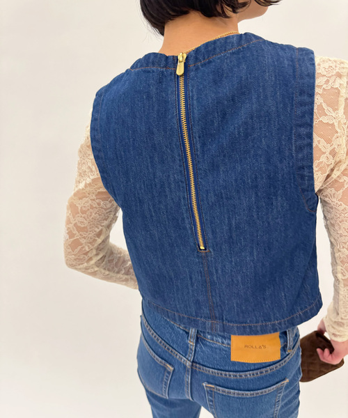 EDIT. FOR LULU（エディットフォールル）の「【ROLLA'S/ローラス】SHELL TOP BLUE SMOKE（シャツ/ブラウス・レディース・ブルー系その他・FREE）」の4枚目の写真