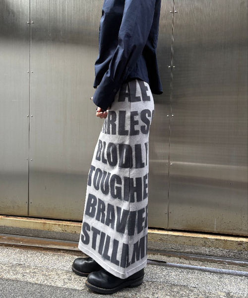 Oriens JOURNAL STANDARD(オリエンス ジャーナルスタンダード)の「ロゴロングスカート(スカート・レディース・グレー/ホワイト/パープル・FREE)」の8枚目の写真