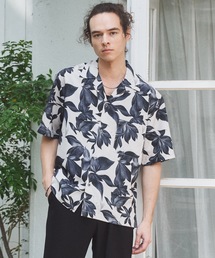 Flower pattern compact shirts/フラワーパターンコンパクトシャツ