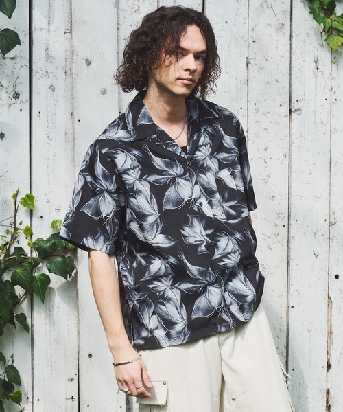 CASPER JOHN(キャスパージョン)の「Flower pattern compact shirts/フラワーパターンコンパクトシャツ(シャツ/ブラウス・メンズ・グリーン/アイボリー/カーキ/ホワイト/ネイビー/ブラック・X-SMALL/SMALL/MEDIUM/LARGE)」の7枚目の写真