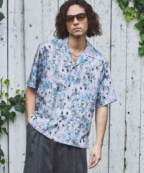 CASPER JOHN(キャスパージョン)の「Flower pattern compact shirts/フラワーパターンコンパクトシャツ(シャツ/ブラウス・メンズ・グリーン/アイボリー/カーキ/ホワイト/ネイビー/ブラック・X-SMALL/SMALL/MEDIUM/LARGE)」の11枚目の写真