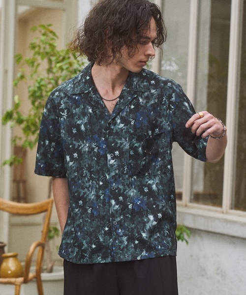 CASPER JOHN(キャスパージョン)の「Flower pattern compact shirts/フラワーパターンコンパクトシャツ(シャツ/ブラウス・メンズ・グリーン/アイボリー/カーキ/ホワイト/ネイビー/ブラック・X-SMALL/SMALL/MEDIUM/LARGE)」の13枚目の写真
