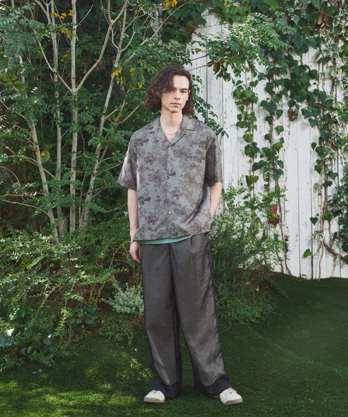CASPER JOHN(キャスパージョン)の「Flower pattern compact shirts/フラワーパターンコンパクトシャツ(シャツ/ブラウス・メンズ・グリーン/アイボリー/カーキ/ホワイト/ネイビー/ブラック・X-SMALL/SMALL/MEDIUM/LARGE)」の17枚目の写真