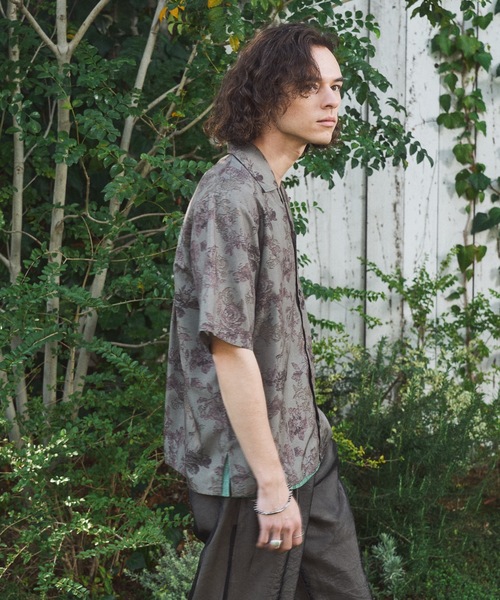 CASPER JOHN(キャスパージョン)の「Flower pattern compact shirts/フラワーパターンコンパクトシャツ(シャツ/ブラウス・メンズ・グリーン/アイボリー/カーキ/ホワイト/ネイビー/ブラック・X-SMALL/SMALL/MEDIUM/LARGE)」の16枚目の写真