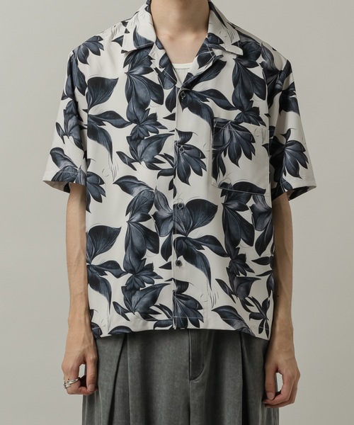CASPER JOHN(キャスパージョン)の「Flower pattern compact shirts/フラワーパターンコンパクトシャツ(シャツ/ブラウス・メンズ・グリーン/アイボリー/カーキ/ホワイト/ネイビー/ブラック・X-SMALL/SMALL/MEDIUM/LARGE)」の19枚目の写真