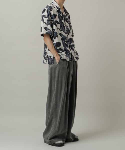 CASPER JOHN(キャスパージョン)の「Flower pattern compact shirts/フラワーパターンコンパクトシャツ(シャツ/ブラウス・メンズ・グリーン/アイボリー/カーキ/ホワイト/ネイビー/ブラック・X-SMALL/SMALL/MEDIUM/LARGE)」の21枚目の写真