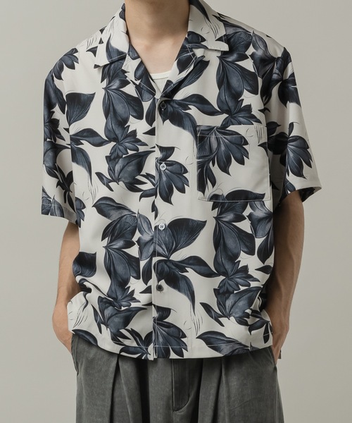 CASPER JOHN(キャスパージョン)の「Flower pattern compact shirts/フラワーパターンコンパクトシャツ(シャツ/ブラウス・メンズ・グリーン/アイボリー/カーキ/ホワイト/ネイビー/ブラック・X-SMALL/SMALL/MEDIUM/LARGE)」の20枚目の写真