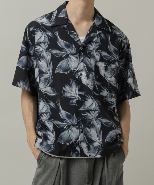 CASPER JOHN(キャスパージョン)の「Flower pattern compact shirts/フラワーパターンコンパクトシャツ(シャツ/ブラウス・メンズ・グリーン/アイボリー/カーキ/ホワイト/ネイビー/ブラック・X-SMALL/SMALL/MEDIUM/LARGE)」の22枚目の写真