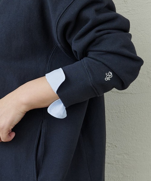 PUAL CE CIN（ピュアルセシン）の「【＠noricorico102企画】ハーフジップドローコードスウェット（スウェット・レディース・ネイビー/グレー・FREE）」の17枚目の写真