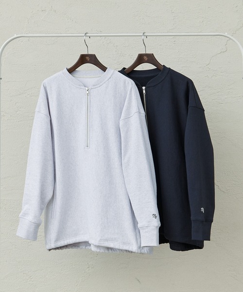 PUAL CE CIN（ピュアルセシン）の「【＠noricorico102企画】ハーフジップドローコードスウェット（スウェット・レディース・ネイビー/グレー・FREE）」の3枚目の写真