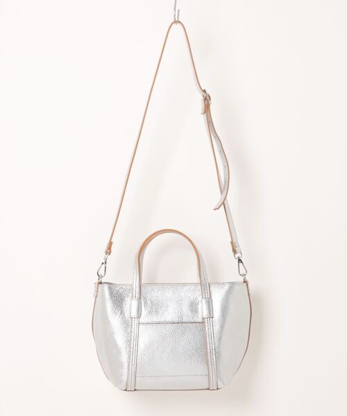 inter-chaussures(インターショシュール)の「【RIPANI】クラッシーミニ2WAYバッグ(Q66409)(ハンドバッグ・レディース・シルバー・ALL)」の2枚目の写真