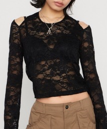 LAGUA GEM | LACE HALTER NECK トップス(Tシャツ/カットソー)