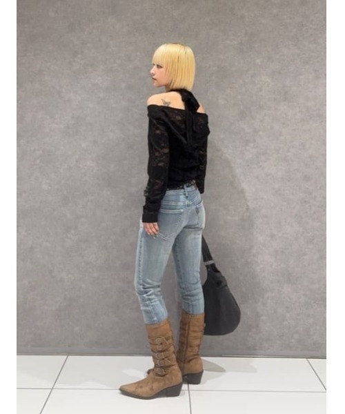 LAGUA GEM（ラグアジェム）の「LACE HALTER NECK トップス（Tシャツ/カットソー・レディース・アイボリー/ブラック/ブラウン・FREE）」の13枚目の写真