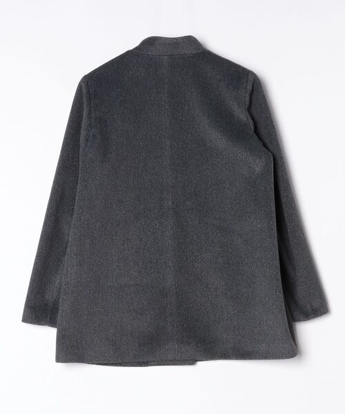 Perfect Suit FActory（パーフェクトスーツファクトリー）の「ハイネック　ショートコート　ライトグレー/チャコールグレー（その他アウター・レディース・チャコールグレー・L）」の15枚目の写真