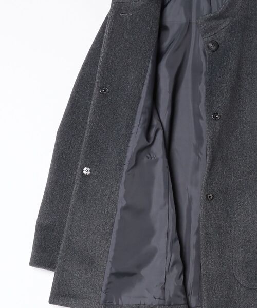 Perfect Suit FActory（パーフェクトスーツファクトリー）の「ハイネック　ショートコート　ライトグレー/チャコールグレー（その他アウター・レディース・チャコールグレー・L）」の16枚目の写真