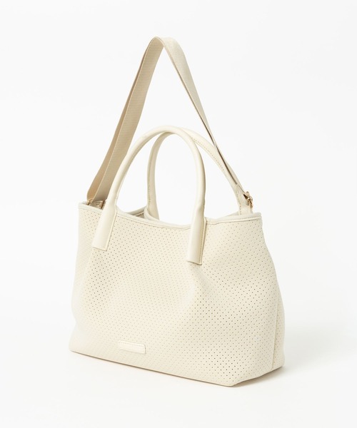 BARNYARDSTORM（バンヤードストーム）の「BARNYARDSTORM / パンチングビックトート（トートバッグ・レディース・ライトグレー/ホワイト系その他/ブラック・FREE）」の15枚目の写真