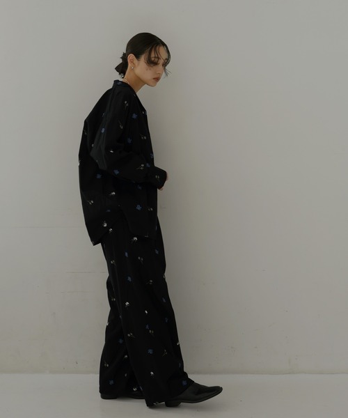 hellam（へラム）の「配色刺繍イージーパンツ（その他パンツ・レディース・ブラック/ホワイト・FREE）」の13枚目の写真