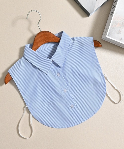 Honeys（ハニーズ）の「付け衿・レギュラーカラー（付け襟・レディース・ホワイト/ブラック/ブルー系その他3/ブルー・FREE）」の4枚目の写真