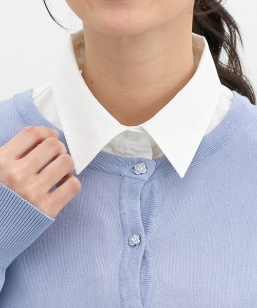 Honeys（ハニーズ）の「付け衿・レギュラーカラー（付け襟・レディース・ホワイト/ブラック/ブルー系その他3/ブルー・FREE）」の5枚目の写真